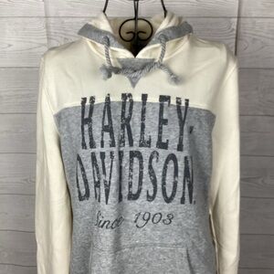 Harley-Davidson Gray and Cream Pullover